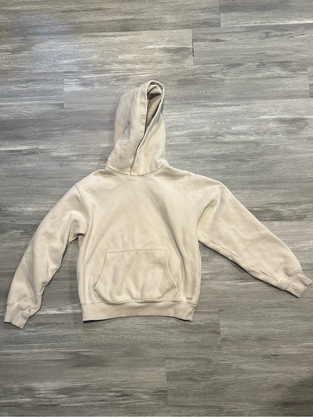 Aritzia TNA Perfect Fit Cream Pullover Hoodie Small